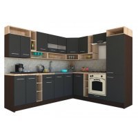 Bucatarie de Colt COSSY NEW DR. 230-260 Wenge / Decor 0164
